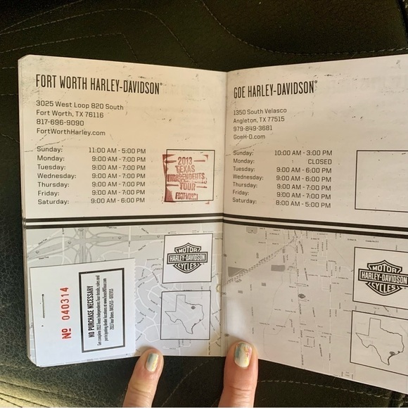 🏍 2013 Harley-Davidson Texas Independents Tour "Passport" Book (RARE) - Picture 5 of 7